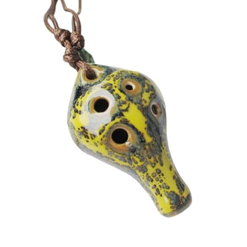 SJTYFC Ocarina 6 Löcher Alt C Keramiken Malerei Mini Keramik Piccoloflöte Instrument Musique Geschenk Für Erwachsene Anfänger(G) von SJTYFC