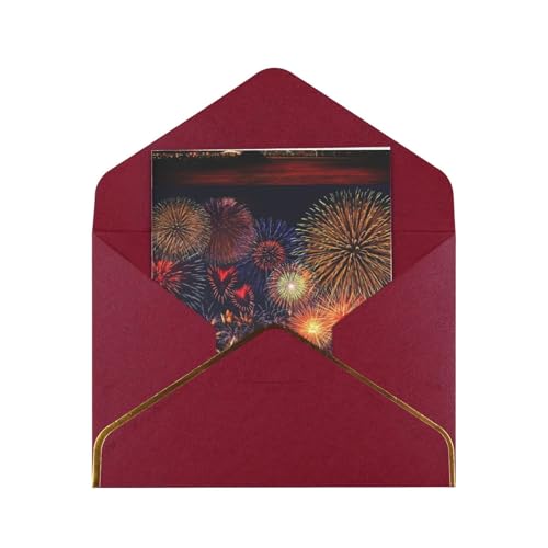 SKKNT Feuerwerk-Druck für alle Anlässe, vielseitige Blanko-Notizkarten mit Umschlägen, 11,4 x 15,2 cm von SKKNT