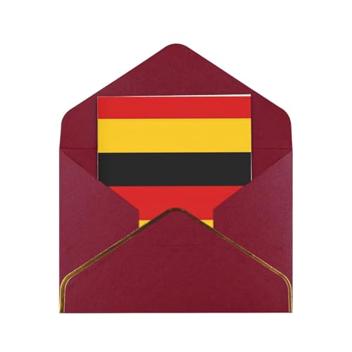 SKKNT Grußkarten mit Deutschland-Flagge, vielseitig einsetzbar, blanko, mit Umschlägen, 11,4 x 15,2 cm von SKKNT