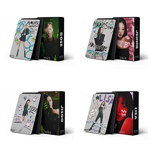 BP 4er Set 220 Stück BP Karten "NEU" rosa Merch Card Blackpink 2022 Mini Fotokarten Set BP Poster Cards BLINK Gift for Fans von SKLTN