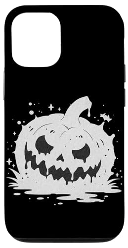 Hülle für iPhone 15 Gruselige weiße Halloween-Kürbisse Gemüse-Silhouette Kürbis von SKULIJI Funny Spooky Pumpkin Halloween Graphics