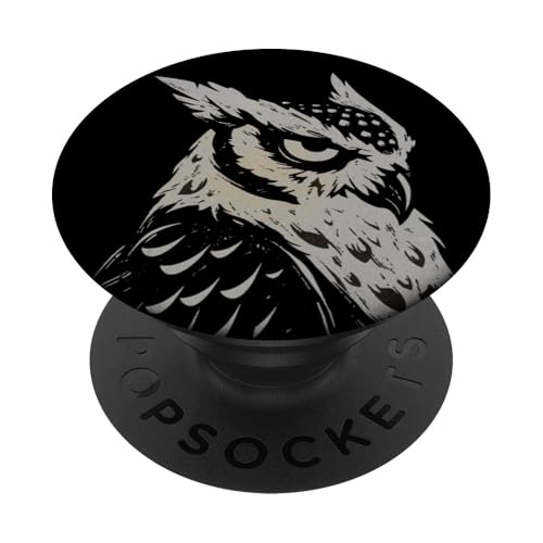 Avian Nocturnal Greifvogel Raptor Vintage Ästhetische Eule PopSockets mit austauschbarem PopGrip von SKULIJI Nocturnal Birds Of Prey Owl Raptor Designs