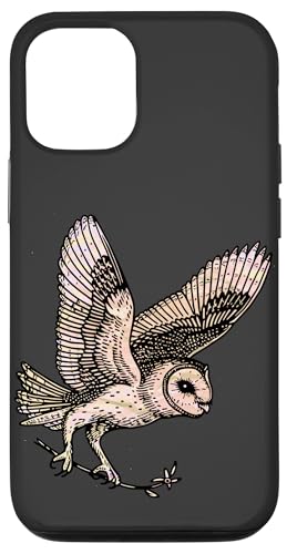 Hülle für iPhone 13 Pro Fliegende Eule mit nächtlichem Greifvogelmotiv im Retro-Stil mit floraler Ästhetik von SKULIJI Nocturnal Birds Of Prey Owl Raptor Designs