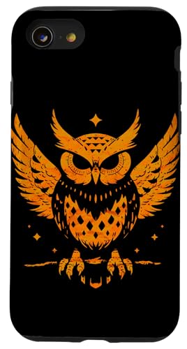 Hülle für iPhone SE (2020) / 7 / 8 Wise Halloween Nachtvogel Grafik Raptor Vogelliebhaber Eule von SKULIJI Nocturnal Birds Of Prey Owl Raptor Designs