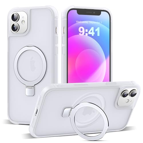 SKYLMW Kompatibel mit iPhone 12 Hülle & iPhone 12 Pro Hülle mit unsichtbarem magnetischem O-Ring-Ständer, Handyhülle für iPhone 12 & 12 Pro 15,5 cm (6,1 Zoll), kompatibel mit Mag-Safe], tolle von SKYLMW