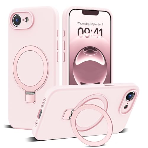 SKYLMW Schutzhülle für iPhone 16e, mit magnetischem, unsichtbarem Ständer, kompatibel mit Mag-Safe-Militär, sturzgetestet, stoßfest, Silikon, iPhone 16e, Handyhüllen für Damen und Herren, 15,5 cm SKYLMW Schutzhülle für iPhone 16e, mit magnetischem, unsichtbarem Ständer, kompatibel mit Mag-Safe-Militär, sturzgetestet, stoßfest, Silikon, iPhone 16e, Handyhüllen für Damen und Herren, 15,5 cm von SKYLMW