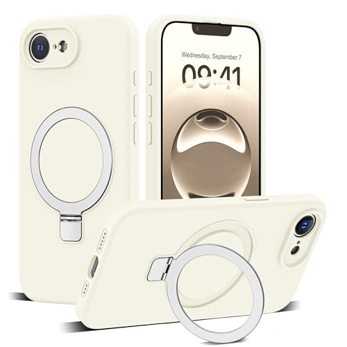 SKYLMW Schutzhülle für iPhone 16e, mit magnetischem, unsichtbarem Ständer, kompatibel mit Mag-Safe-Militär, sturzgetestet, stoßfest, Silikon, iPhone 16e, Handyhüllen für Damen und Herren, 15,5 cm SKYLMW Schutzhülle für iPhone 16e, mit magnetischem, unsichtbarem Ständer, kompatibel mit Mag-Safe-Militär, sturzgetestet, stoßfest, Silikon, iPhone 16e, Handyhüllen für Damen und Herren, 15,5 cm von SKYLMW