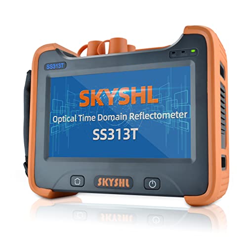 SKYSHL 1310nm/32+1550nm/30dB LWL OTDR Tester Messgerät (Mit OPM+OLS+VFL+Ereigniskarte) SM 7Zoll Touchscreen Glasfaser Optische Zeitbereichs-Reflektometer Kompatibel mit SC+FC+ST+LC UPC&APC-SS313T-2A von SKYSHL