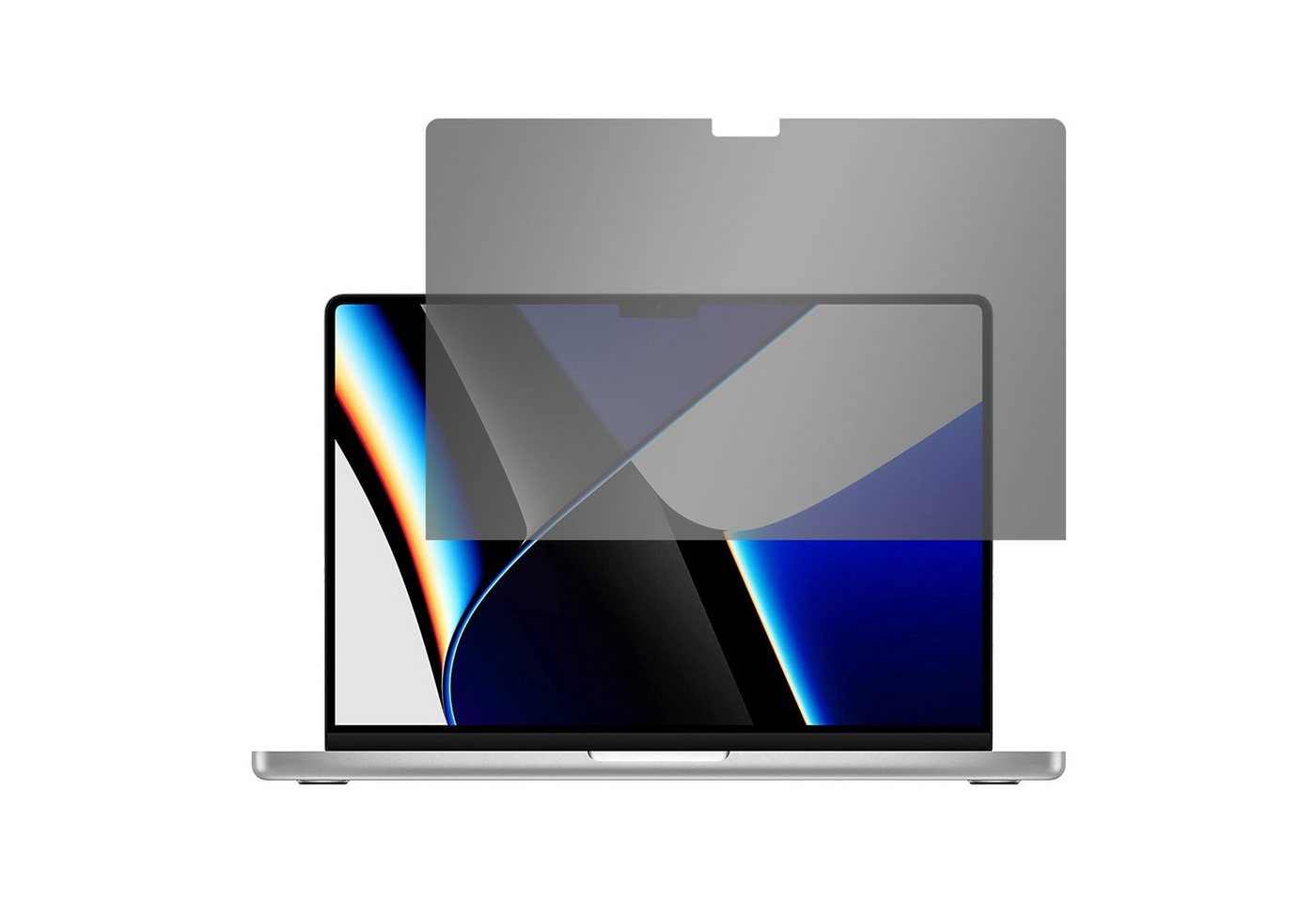 SLABO Schutzfolie Blickschutzfolie View Protection Schwarz 360°, Apple MacBook Pro 14" (2021) von SLABO