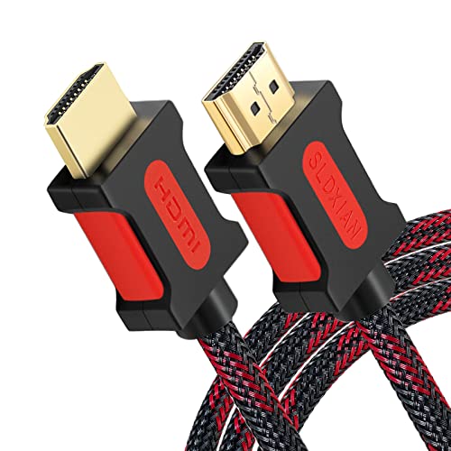 SLDXIAN 4K HDMI Kabel, Highspeed HDMI Kabel 18Gbps Nylongeflecht Vergoldete Anschlüsse mit Ethernet, ARC, 3D, UHD kompatibel mit TV Fernseher, Monitor, Blu-ray, PS4/PS3 (15M) von SLDXIAN