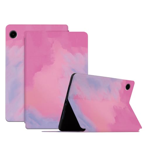 SLLMYYX Hülle für Samsung Galaxy Tab A9 8,7 Zoll 2023, Premium Leder Folio Slim Stand Schutzhülle mit Ständer (Rose) von SLLMYYX