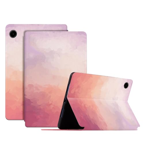 SLLMYYX Hülle für Samsung Galaxy Tab A9 8.7 Zoll 2023, Premium Leder Folio Slim Stand Schutzhülle mit Ständer (Rosa) von SLLMYYX