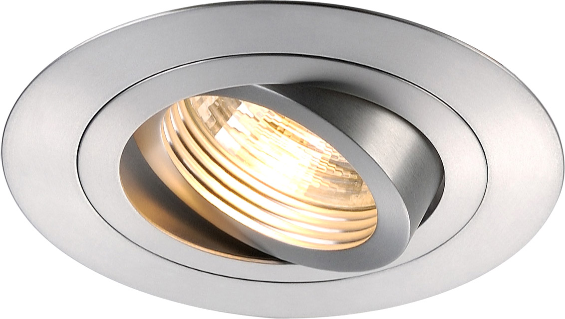 NEW TRIA XL ROUND GU10 Downlight, alu brushed, max. 50W, inkl. Clipfedern - Downlights von SLV