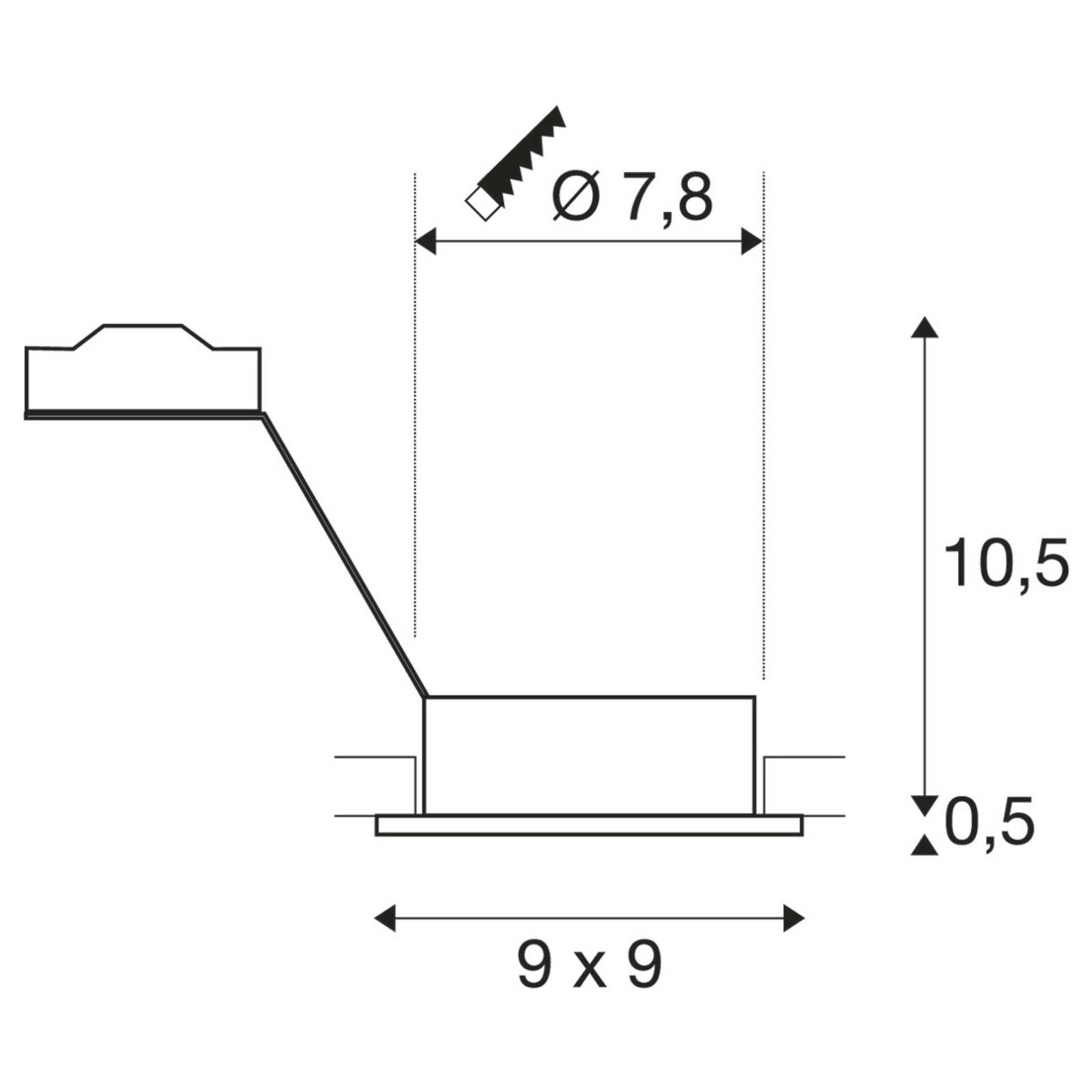 SLV Einbaustrahler New Tria 1 GU10, aluminium von SLV