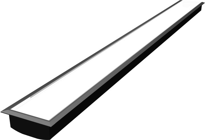 SLV GRAZIA 60, Profil Einbau 1,5m schwarz - LED-Profile von SLV