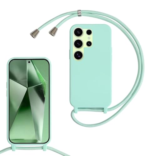 SLWYF Kompatibel mit Samsung Galaxy S25 Ultra Hülle, Handykette Hülle Silikon Seil Necklace Handyhülle mit Kordel Tasche TPU Bumper Schutzhülle für Samsung Galaxy S25 Ultra - Minzgrün SLWYF Kompatibel mit Samsung Galaxy S25 Ultra Hülle, Handykette Hülle Silikon Seil Necklace Handyhülle mit Kordel Tasche TPU Bumper Schutzhülle für Samsung Galaxy S25 Ultra - Minzgrün von SLWYF