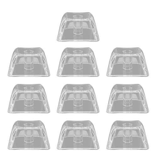 SLXLYH 5/10 x 1U-Tastenkappen transparent mit Hintergrundbeleuchtung, schmutzabweisend, verbessert das Tippen für mechanische Tastaturen von SLXLYH