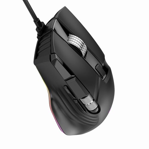 SLXLYH Ergonomische 10-Tasten-Gamer mit einstellbaren dynamischen 6DPI-Lichteffekten für PC-Computer, High-Speed-Trackings von SLXLYH