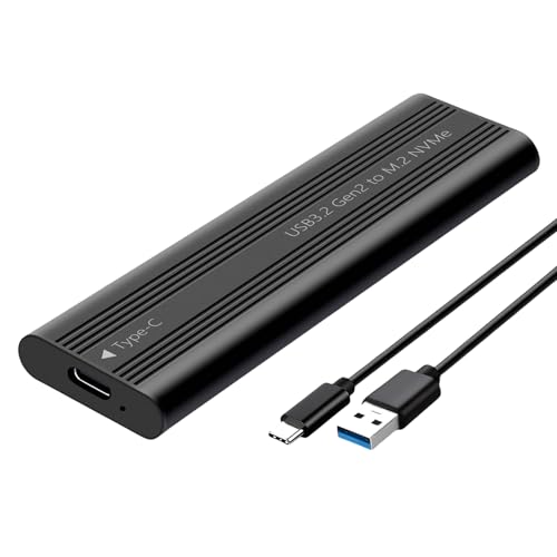 SLXLYH USB 3.2 auf NVME Solid Disk Gehäuse UASP + TRIM Schnelle Datenübertragung Aluminium Außenkühlbox für Notebook von SLXLYH