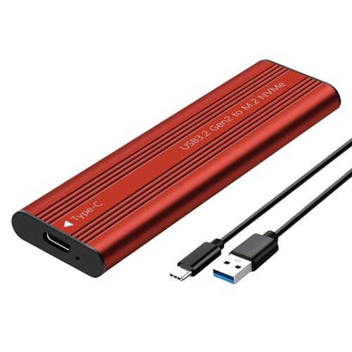 SLXLYH USB 3.2 auf NVME Solid Disk Gehäuse UASP + TRIM Schnelle Datenübertragung Aluminium Außenkühlbox für Notebook von SLXLYH