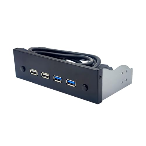 SLXLYH USB C Hub Floppy Frontpanel 2 Port USB + 2 Port USB 2.019 Pin Anschluss für 5,25 Zoll CD-ROM Bay Desktop von SLXLYH