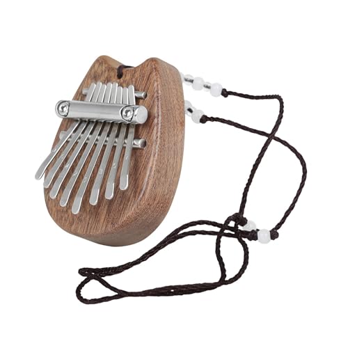 Tragbares Kalimba-Klavier mit 8 Tasten, mit Umhängeband, Holz, Fingerklavier, Daumenklavier, Musikinstrument, Kinder und Erwachsene von SLXLYH