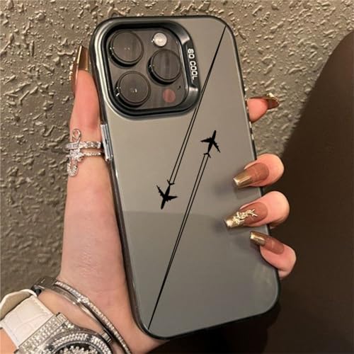 SLXYYYHW-Reiseinspirierte TPU-Hülle mit Flugzeugrouten-Design für iPhone 15 14 13 12 11 Pro Max XS Max 15 14 Plus Matte Hard Back Cover, A3, für iPhone 14 Pro Max von SLXYYYHW