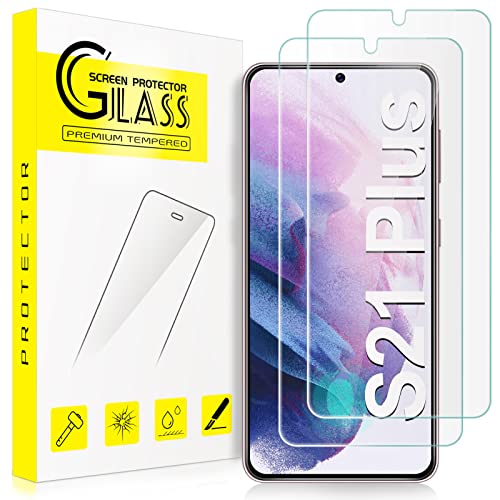 Schutzfolie für Samsung Galaxy S21 Plus Panzer Schutz Glas, [2 Stück] 9H Härte,Unterstützung für Fingerabdrucksensor, Displayschutzfolie für Samsung Galaxy S21 plus von SLYTF