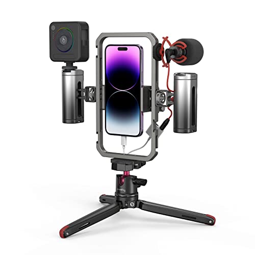 SMALLRIG Smartphone Video Rig, Video Smartphone Rig Kit, Vlogging-Kit Handy Video Kit, Handheld All-in-One für iPhone 16 15 14 13 Serie for Huawei for Tiktok YouTube Live Streaming Vlogging - 3591C von SMALLRIG