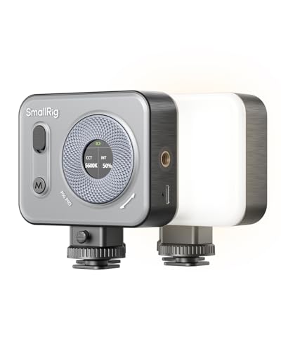 SMALLRIG Vibe P96 Pro LED-Videoleuchte, tragbare Kamera-Leuchte für Fotografie, Cold Shoe-Licht, CRI95+, 2500-6500K, 5 Effekte, Fülllicht-Zubehör für Content Creator, Streaming Schwarz 4660 von SMALLRIG