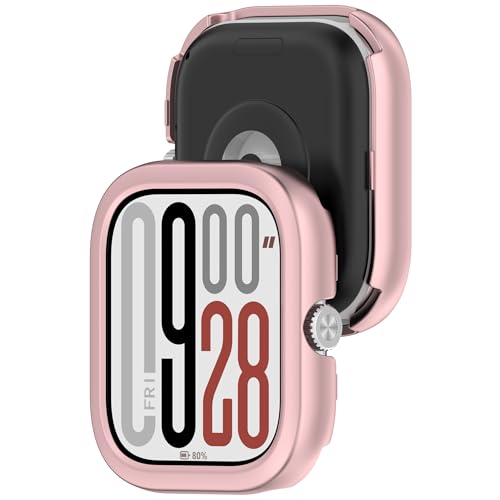 SMYAOSI Gehäuse Hülle für Redmi Watch5/Redmi Watch4, PC ersatz Schützende Silikonhülle für die stoßfeste und unzerbrechliche Schutzhülle für RedmiWatch 5/RedmiWatch 4 Smartwatch (2 Stück Rose Gold) von SMYAOSI