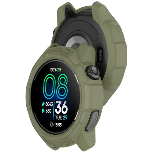 SMYAOSI Schütz Hülle Kompatibel mit Coros Pace Pro, TPU ersatz Schützende Silikonhülle für die stoßfeste und unzerbrechliche Schutzhülle für Coros Pace Pro Smartwatch Gehäuse (2 Stück Grün) von SMYAOSI