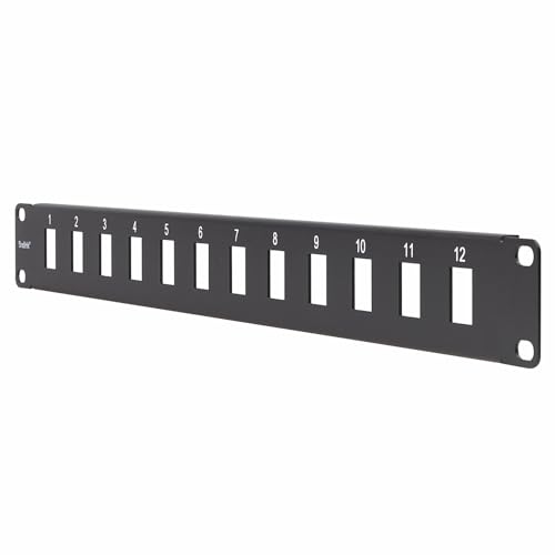 SNDLINK 1U 12-Port Blank Keystone Patchpanel Geeignet für 48.3 cm Server Racks oder Schränke aus Metall Grundlegendes Design Ohne Buchsen und Halterungen (1U 12Port) von SNDLINK