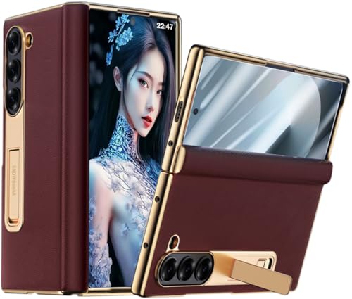 SNOWtreeAA Scharnier Hüllen für Samsung Galaxy Z Fold5. Geeignet für Samsung Galaxy Z Fold 5 Faltdisplay Handyhülle. Einteilige Handy Tasche/Case von SNOWtreeAA