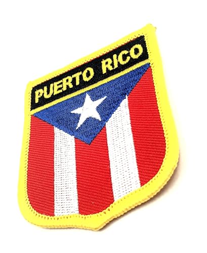 Puerto Rico Rican Caribbean Flag Iron On Embroidered Fabric Sew On Patch Pack of 1 von SNS Components