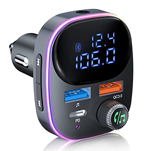 Newest Bluetooth V5.3 FM Transmitter, SOARUN Bluetooth Car Transmitter Car Radio von SOARUN