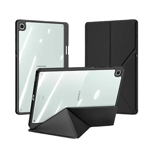 Abnehmbare Y-Faltung Schutzhülle geeignet for Samsung Galaxy Tab S9 FE Plus 12,4" 2023 SM-X610/X616B Transparente Smart Cover(Black) von SOENS