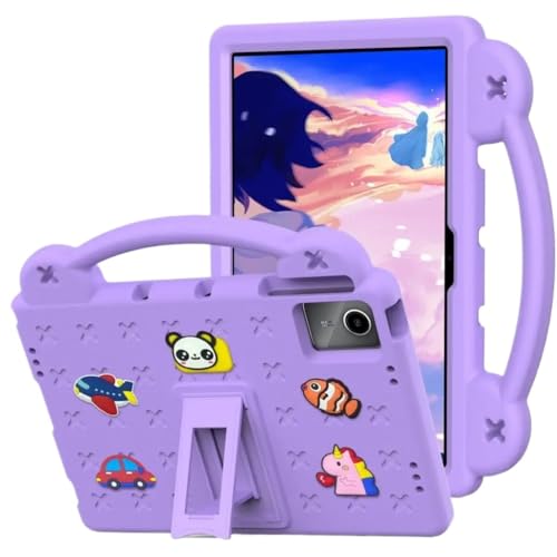 Geeignet for Lenovo Tab Xiaoxin Pad 2024 M11 2023 TB-331FC K10 Pro TB-223FC Kinder Eva Abdeckung Stoßfest Tablet Fall (Color : Light Purple, Size : M11 TB-331FC 2023) von SOENS