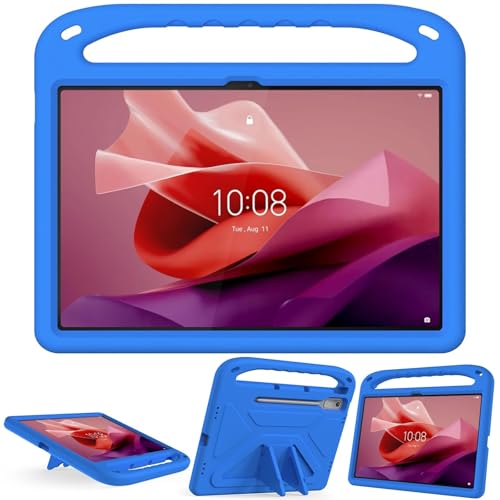 SOENS Eva-Tablet-Hülle, geeignet for Lenovo P12 2023 (12,7 Zoll), TB-370FU TB-371FC, Ständerabdeckung mit tragbarer Halterung, stoßfest(Blue) von SOENS