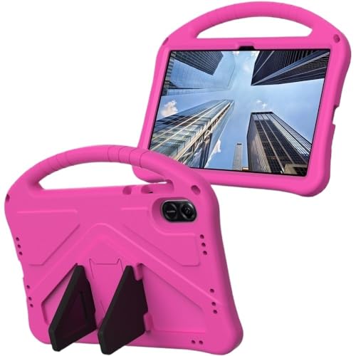 SOENS Stoßfeste Ständer-Tablet-Abdeckung, geeignet for Huawei Honor Pad X9 2023 11,5 Zoll ELN-W09/L09, tragbarer Handhalter aus Eva-Schaum(Rose Red) von SOENS