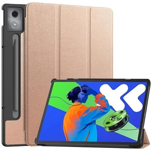 Smart Case Geeignet for Lenovo Xiaoxin Pad Pro 12,7 Zoll 2025 TB-375FC/373FU Klappbarer Flip-Ständer mit Auto-Sleep-Tablet-Abdeckung(Rose Gold) von SOENS