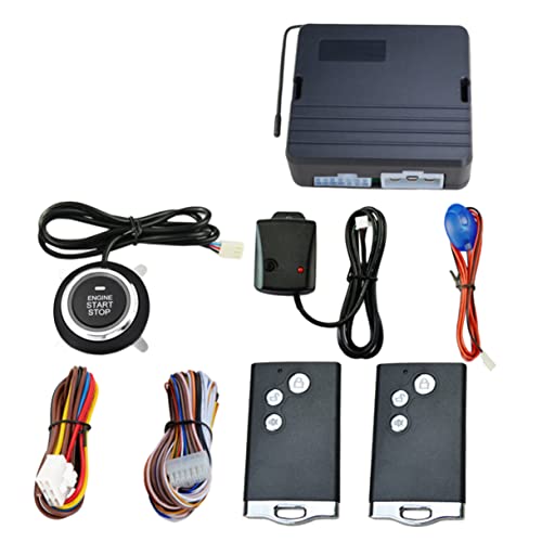 SOESFOUFU EIN Knopf Motorstart Einbruchalarm 12V Auto Vibrationsalarmsystem Mit Push Start Zündung Diebstahlsicherung Für Autos Auto Diebstahlalarme Einfache Installation von SOESFOUFU