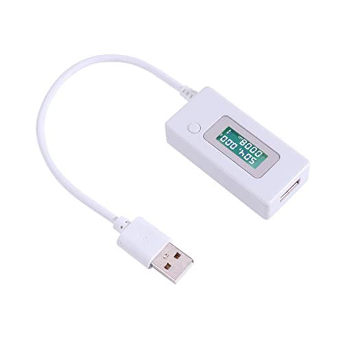 SOESFOUFU LCD Micro USB Ladegerät Und Tester Für Batteriekapazität Spannung Und Strom Digitales Messgerät Und Detektor Für Smartphone Und Mobile Powerbank Weiß von SOESFOUFU