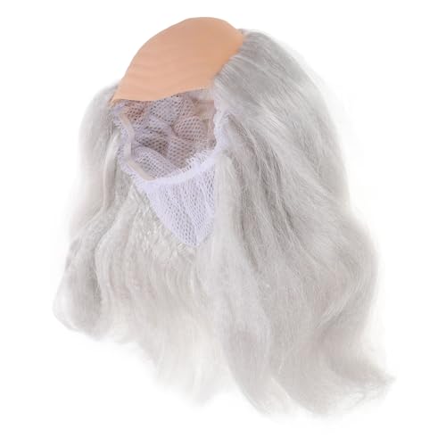 SOIMISS Glatze Perücke Für Männer, Halloween-cosplay-perücke, Weiße Glatze Mit Haaren, Alte Mann-kostüm-perücke, Unisex, Lustige Perücke Für Party, Verrückte Haar-perücken, Synthetische von SOIMISS