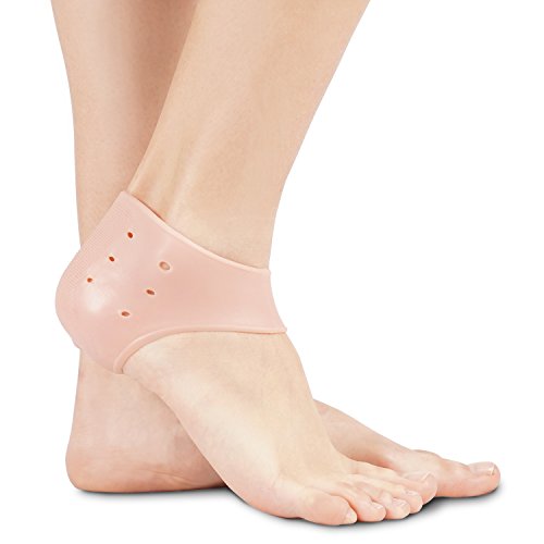 Sohlen Gel-Fersenkissen (Einteiler), reduziert Fuß- und Fersenschmerzen, versorgt trockene Haut mit Feuchtigkeit, Einheitsgröße, perfekt für langes Stehen oder Laufen von SOLES