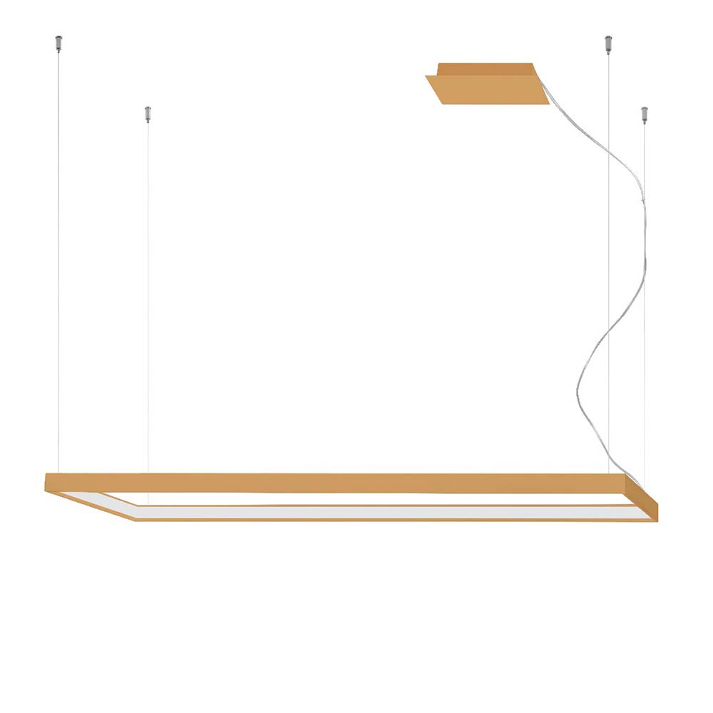 LED Hängeleuchte, Aluminium gold, L 130 cm von SOLLUX lighting