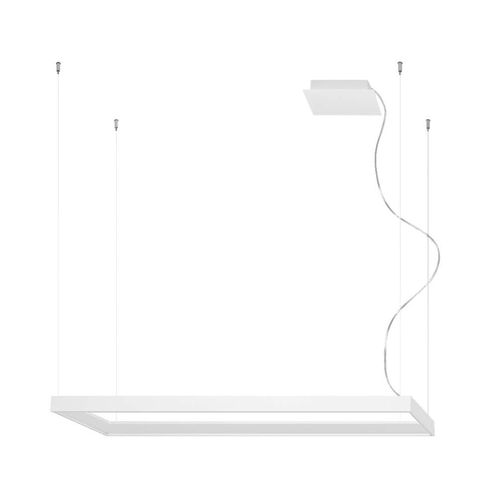 LED Hängeleuchte, Aluminium weiß, L 100 cm von SOLLUX lighting