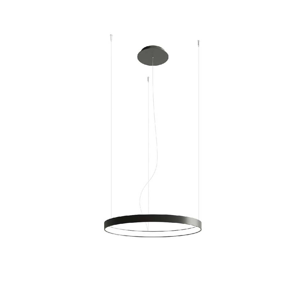 LED Hängeleuchte, Stahl schwarz, Ring Design, H 150 cm von SOLLUX lighting