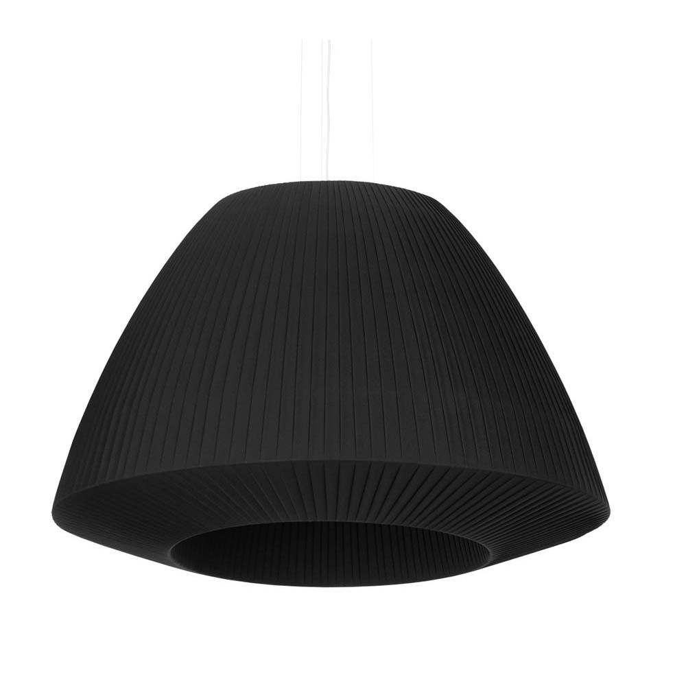 Pendelleuchte, Weiß, Schwarz, Stoff, Glas, Stahl, H 110 cm von SOLLUX lighting