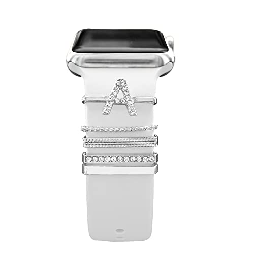 5 Stück dekorative Ringschlaufen aus Metall für Samsung Smart Watch Bands, Lederarmband Charms Silikonarmband Zubehör für Apple Watch iWatch Ultra Series 8 7 6 SE 5 4 3 2 1(nicht Band oder Uhr), 11 von SOLOLUP